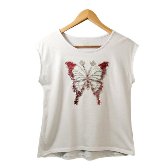 ❤2/$12❤ Tank Top & Tee Bundle (white w/red, gold & silver sequins)- Canada Day! - Picture 3 of 9